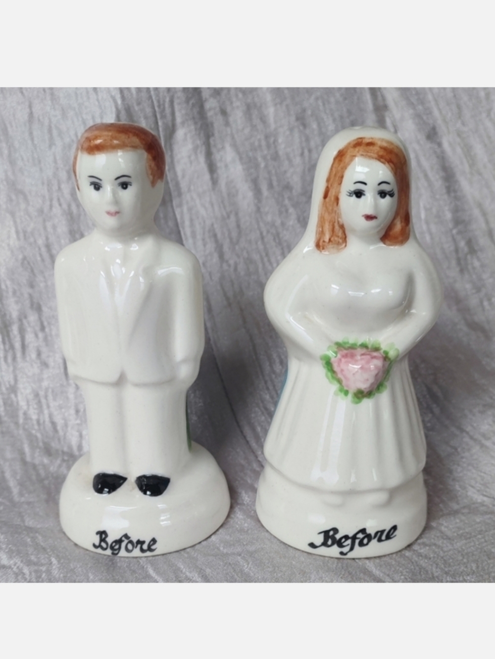 Spoof Wedding Gift Practical Joke Prank Vintage Salt and Pepper Shakers 1999's